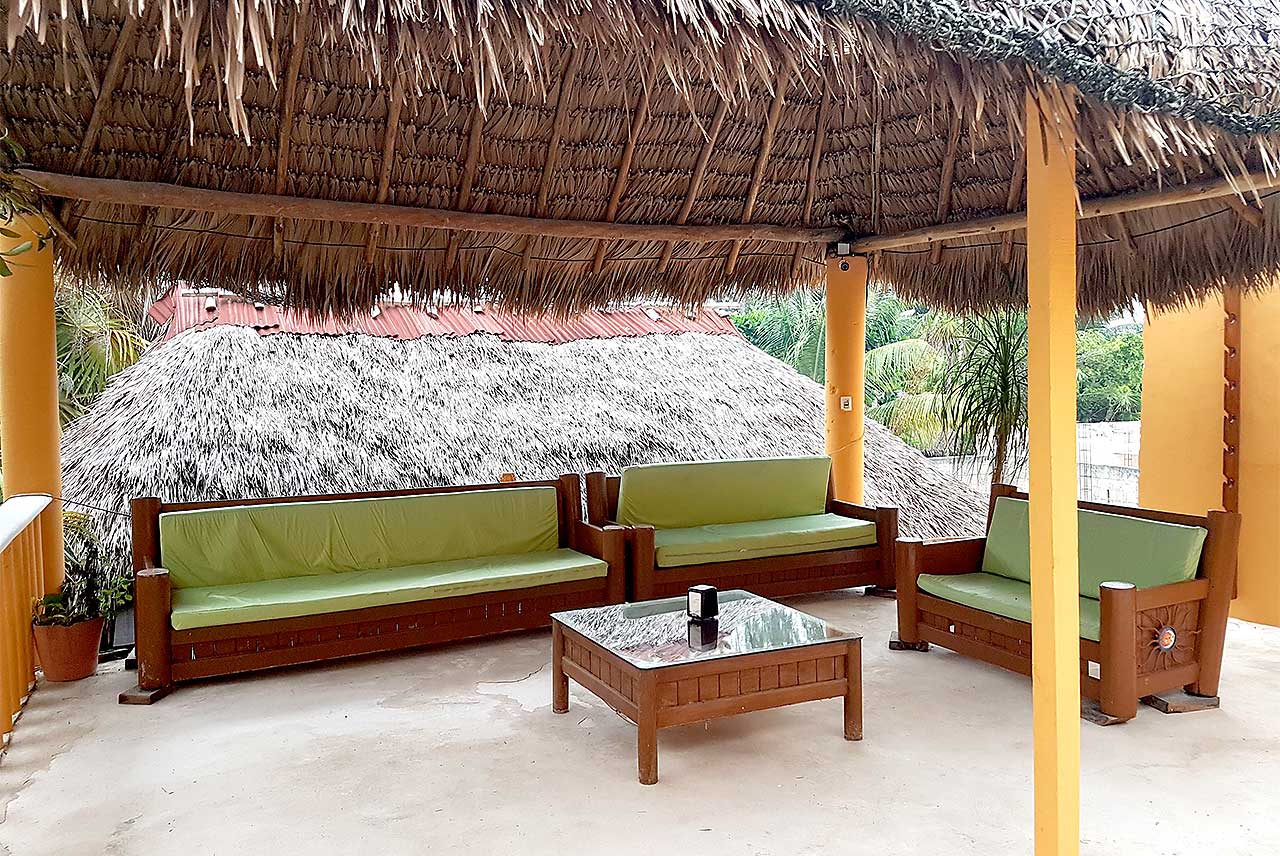 Private Upstairs Seating Ascension Bay Mexico Fly Fishing Lodge